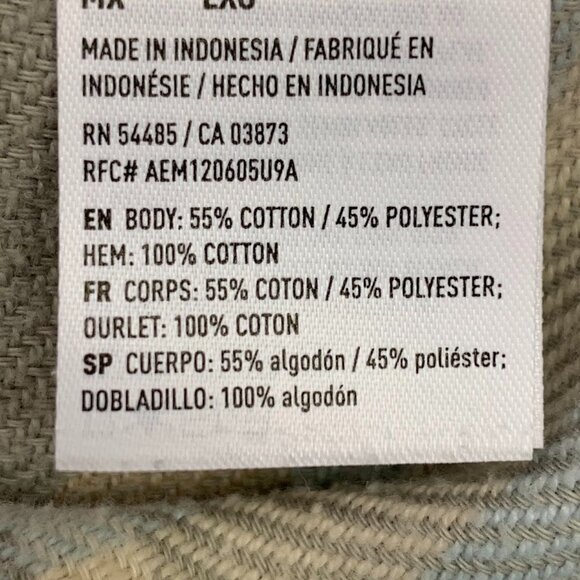 American Eagle Outfitters Plaid Button Down Shirt - Gray and Blue - Picture 9 of 12